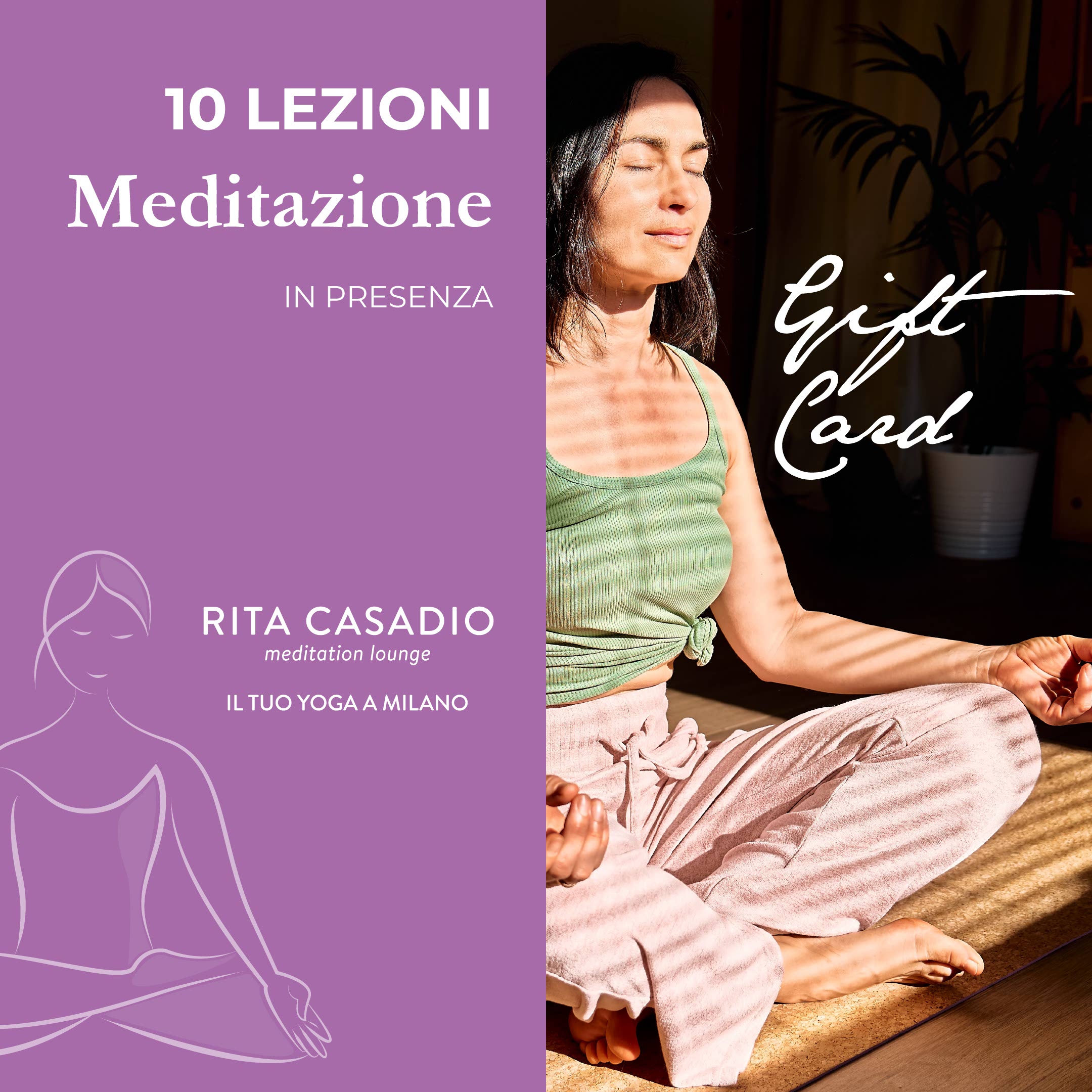 Gift card 10 lezioni di Meditazione a Milano